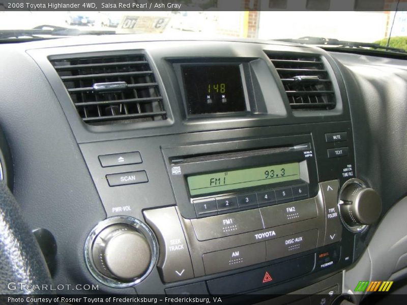 Salsa Red Pearl / Ash Gray 2008 Toyota Highlander 4WD