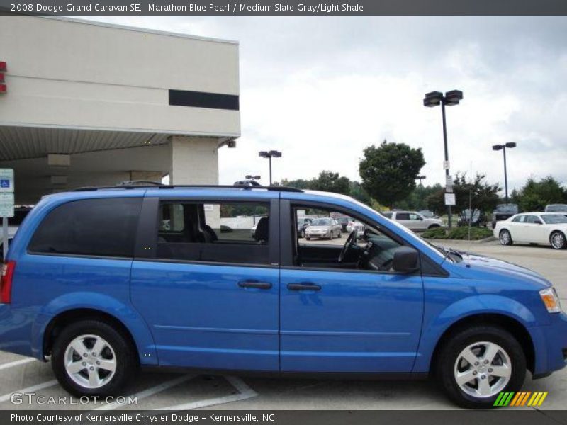 Marathon Blue Pearl / Medium Slate Gray/Light Shale 2008 Dodge Grand Caravan SE