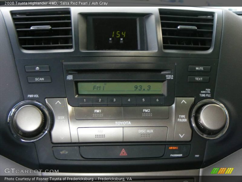 Salsa Red Pearl / Ash Gray 2008 Toyota Highlander 4WD