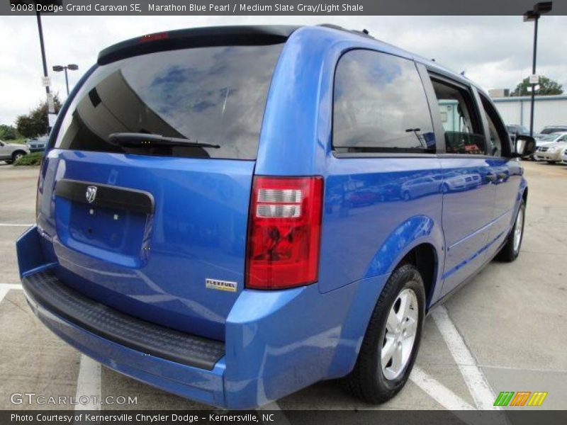 Marathon Blue Pearl / Medium Slate Gray/Light Shale 2008 Dodge Grand Caravan SE
