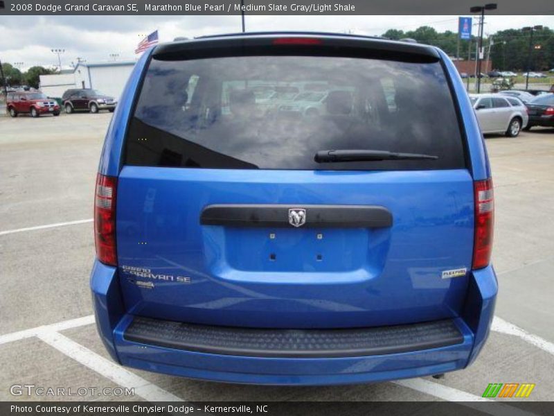 Marathon Blue Pearl / Medium Slate Gray/Light Shale 2008 Dodge Grand Caravan SE