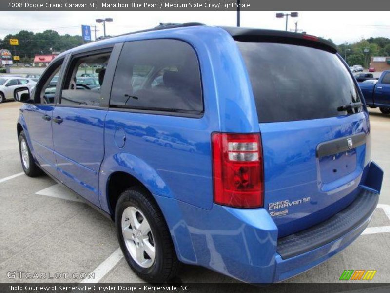 Marathon Blue Pearl / Medium Slate Gray/Light Shale 2008 Dodge Grand Caravan SE