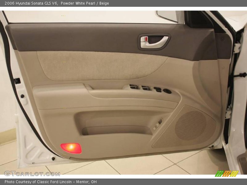 Powder White Pearl / Beige 2006 Hyundai Sonata GLS V6