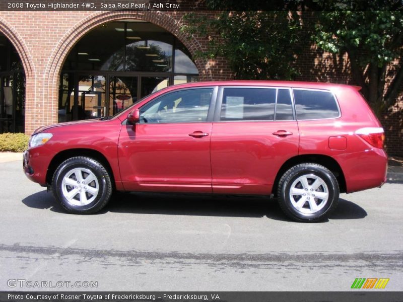 Salsa Red Pearl / Ash Gray 2008 Toyota Highlander 4WD
