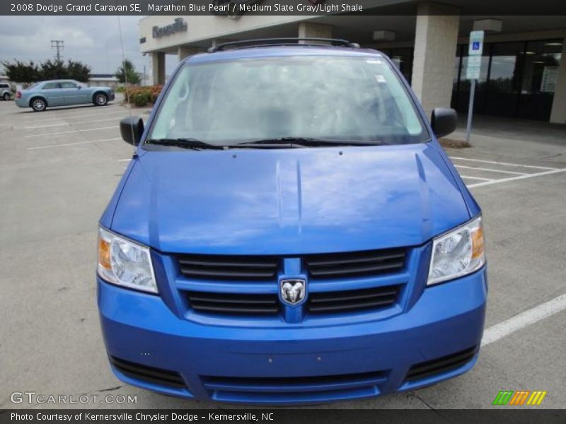 Marathon Blue Pearl / Medium Slate Gray/Light Shale 2008 Dodge Grand Caravan SE
