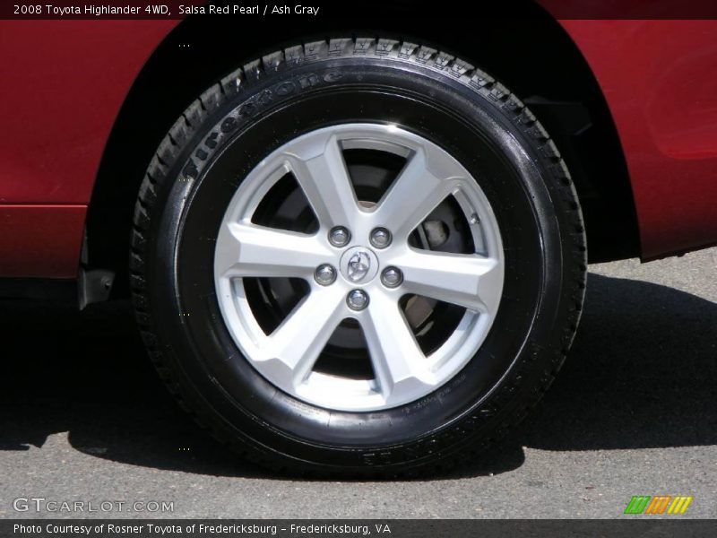 Salsa Red Pearl / Ash Gray 2008 Toyota Highlander 4WD