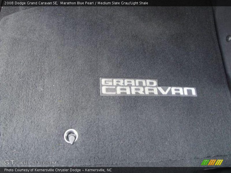 Marathon Blue Pearl / Medium Slate Gray/Light Shale 2008 Dodge Grand Caravan SE