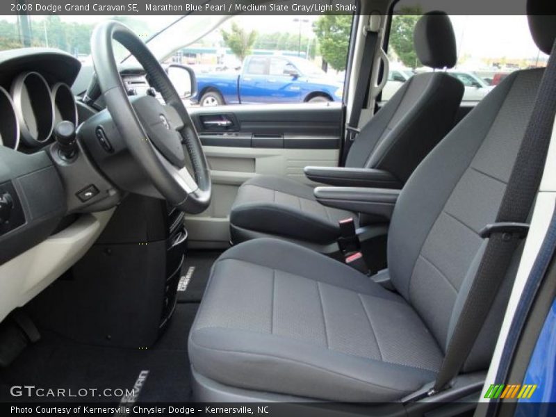 Marathon Blue Pearl / Medium Slate Gray/Light Shale 2008 Dodge Grand Caravan SE