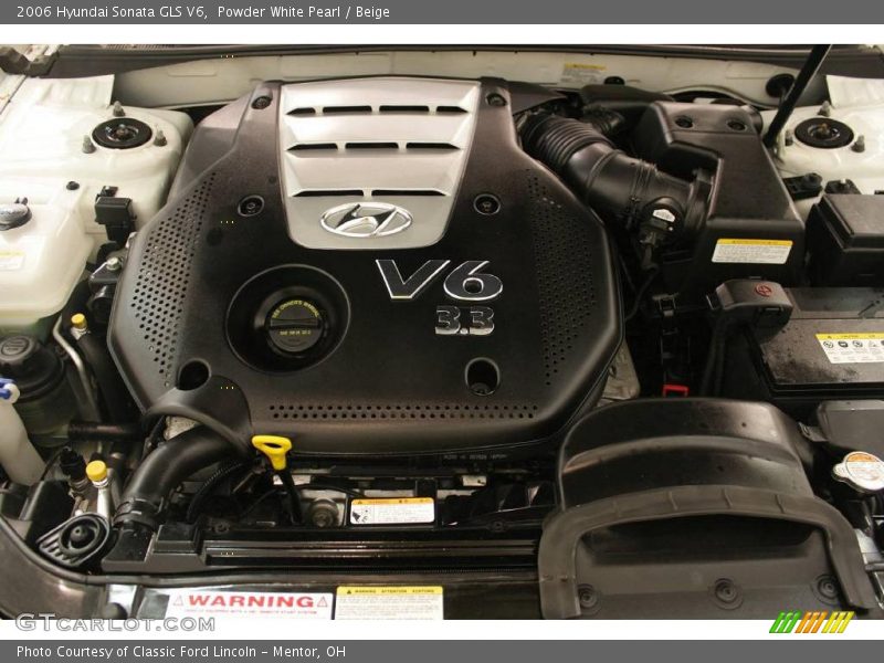 Powder White Pearl / Beige 2006 Hyundai Sonata GLS V6