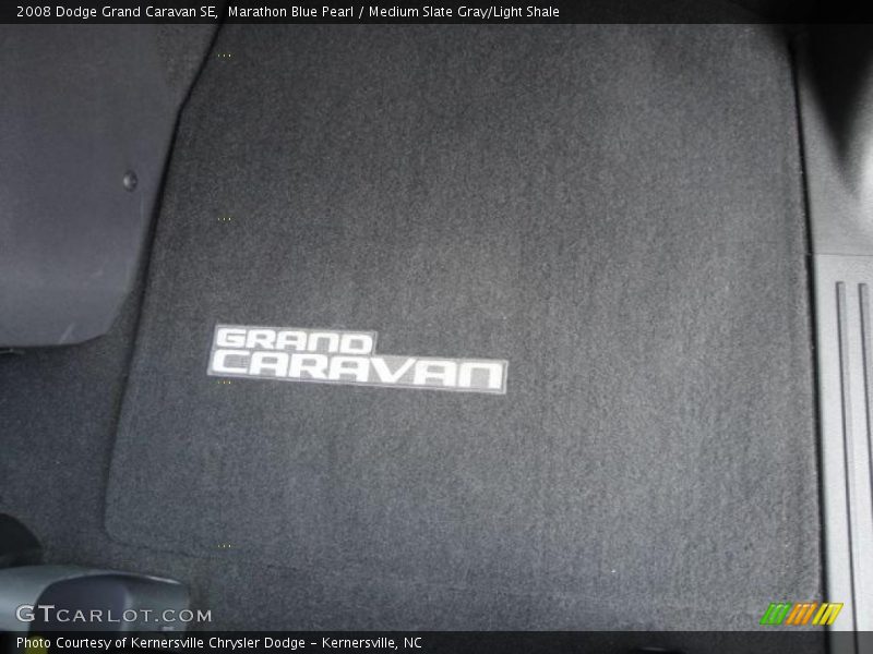 Marathon Blue Pearl / Medium Slate Gray/Light Shale 2008 Dodge Grand Caravan SE