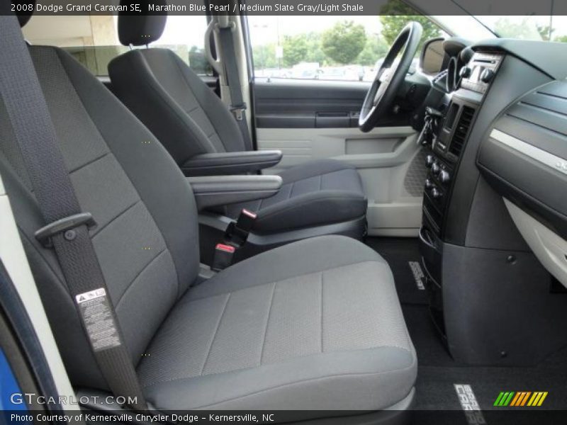 Marathon Blue Pearl / Medium Slate Gray/Light Shale 2008 Dodge Grand Caravan SE