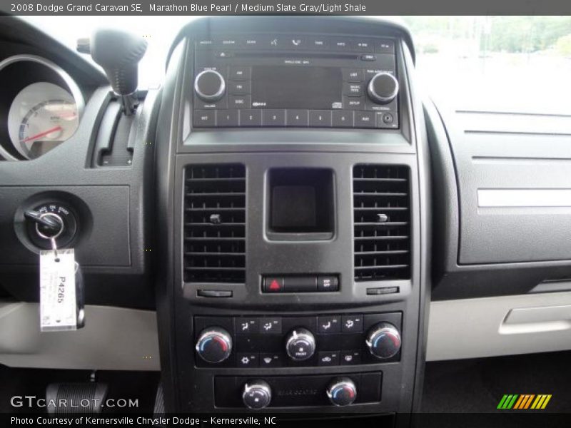 Marathon Blue Pearl / Medium Slate Gray/Light Shale 2008 Dodge Grand Caravan SE