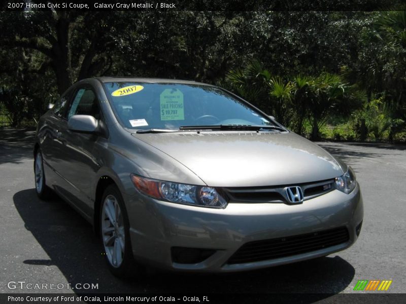 Galaxy Gray Metallic / Black 2007 Honda Civic Si Coupe