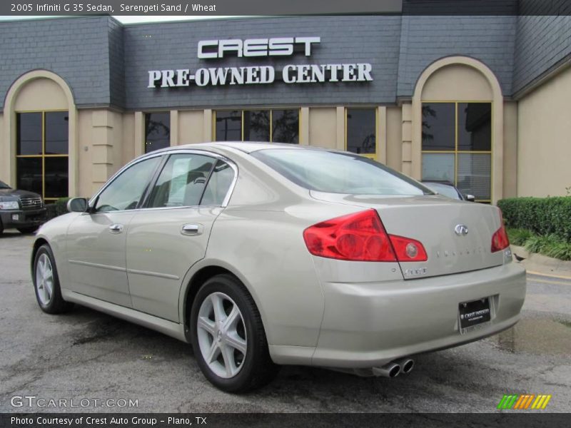 Serengeti Sand / Wheat 2005 Infiniti G 35 Sedan