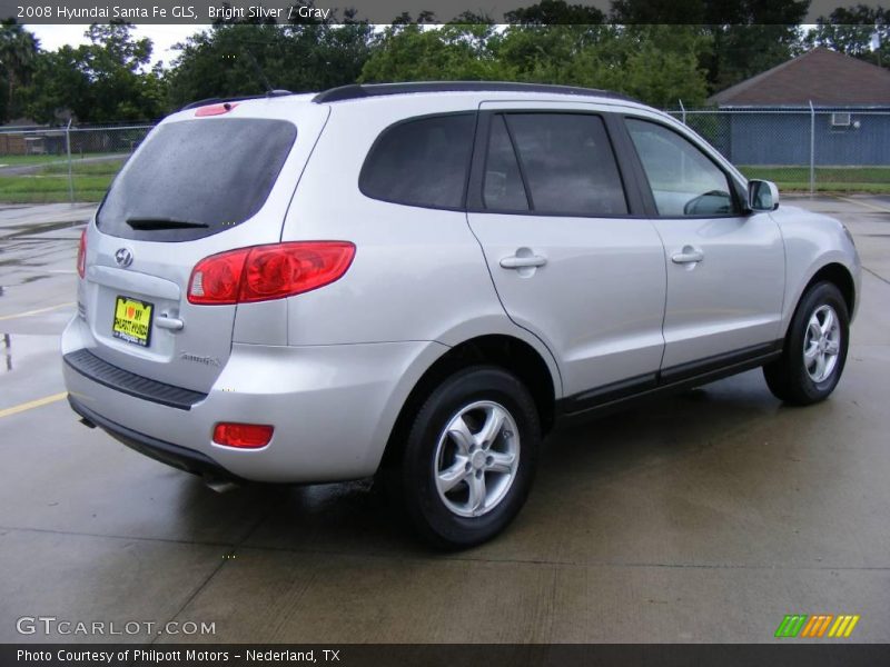 Bright Silver / Gray 2008 Hyundai Santa Fe GLS