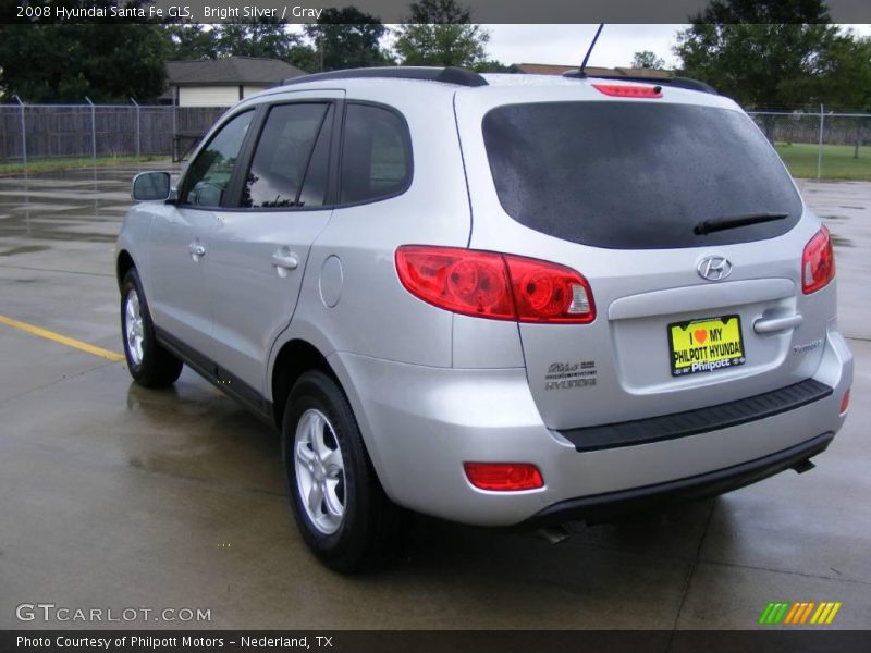 Bright Silver / Gray 2008 Hyundai Santa Fe GLS