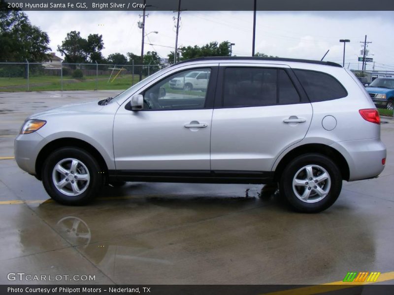 Bright Silver / Gray 2008 Hyundai Santa Fe GLS