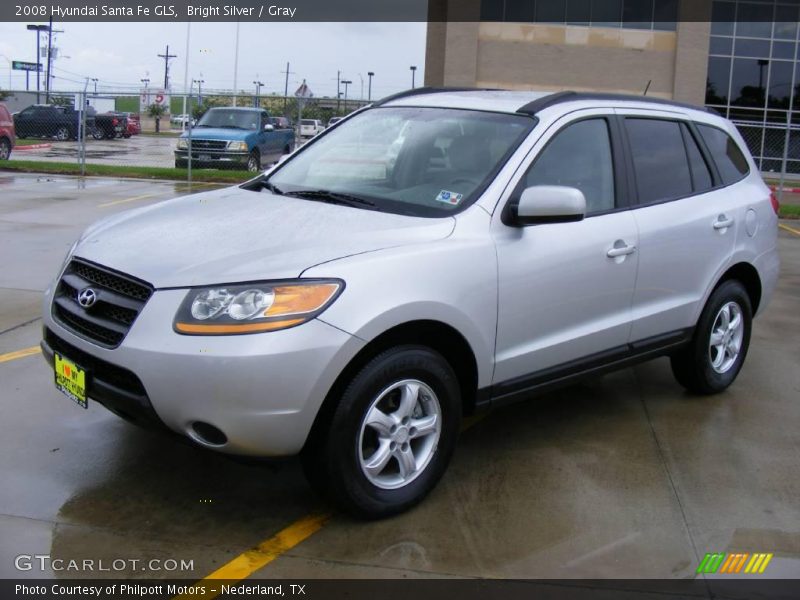 Bright Silver / Gray 2008 Hyundai Santa Fe GLS
