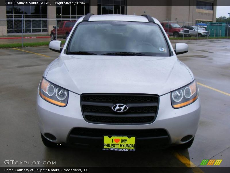 Bright Silver / Gray 2008 Hyundai Santa Fe GLS