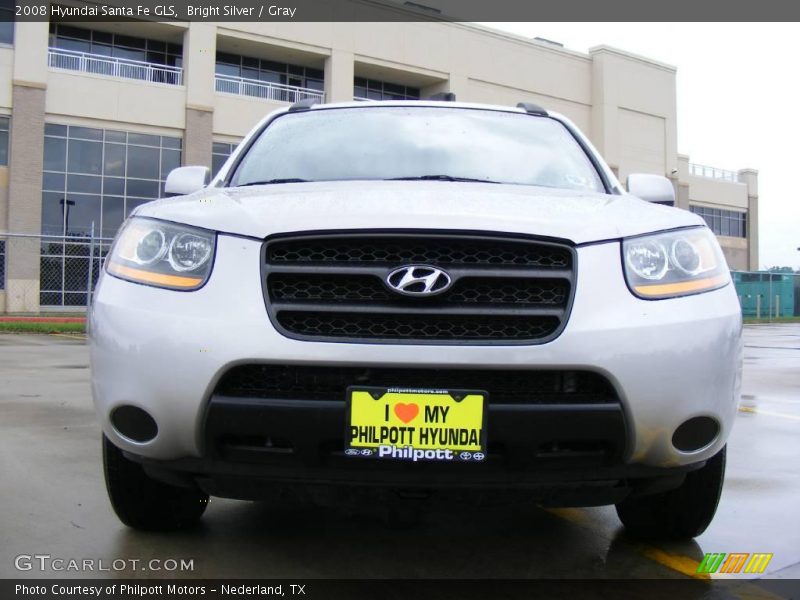 Bright Silver / Gray 2008 Hyundai Santa Fe GLS