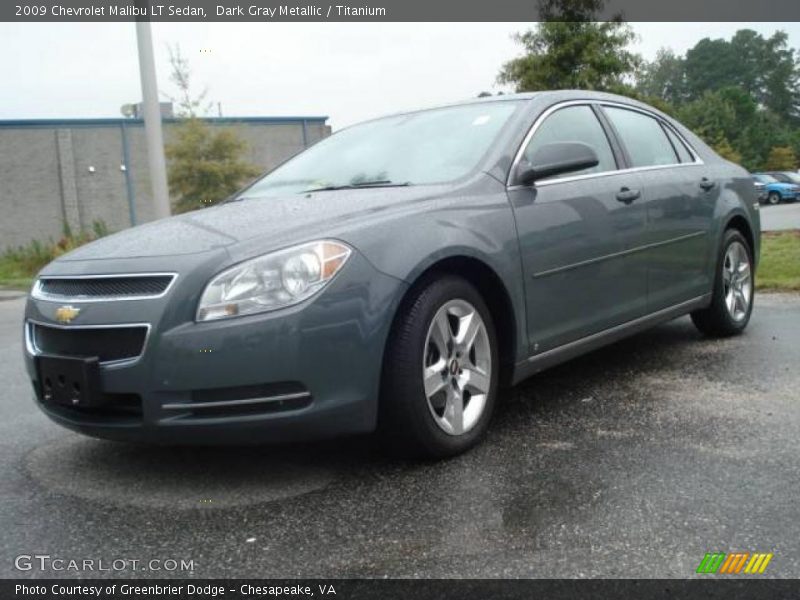 Dark Gray Metallic / Titanium 2009 Chevrolet Malibu LT Sedan