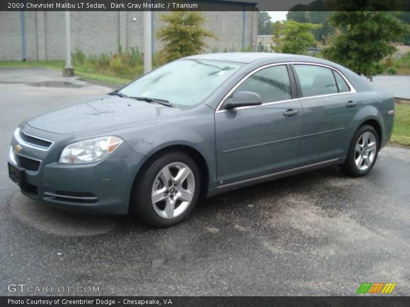 Dark Gray Metallic / Titanium 2009 Chevrolet Malibu LT Sedan