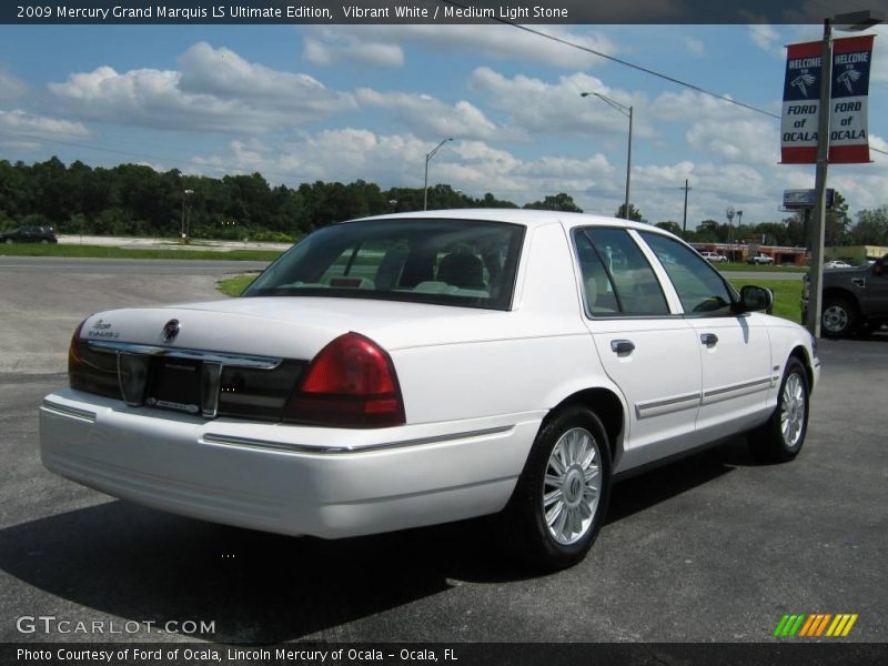 Vibrant White / Medium Light Stone 2009 Mercury Grand Marquis LS Ultimate Edition