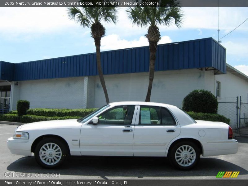 Vibrant White / Medium Light Stone 2009 Mercury Grand Marquis LS Ultimate Edition