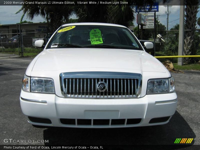 Vibrant White / Medium Light Stone 2009 Mercury Grand Marquis LS Ultimate Edition