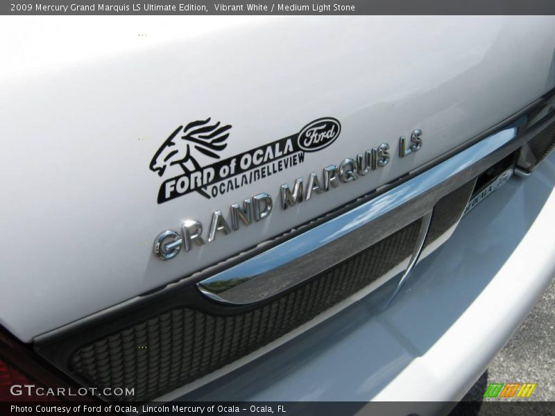 Vibrant White / Medium Light Stone 2009 Mercury Grand Marquis LS Ultimate Edition