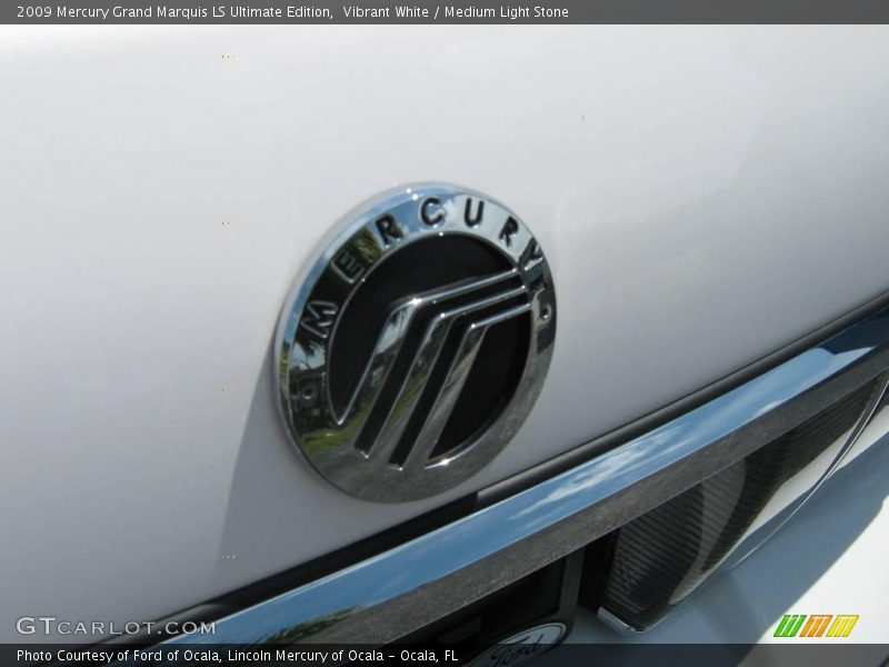 Vibrant White / Medium Light Stone 2009 Mercury Grand Marquis LS Ultimate Edition