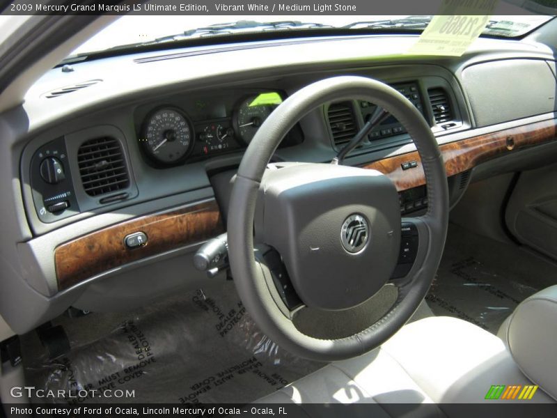 Vibrant White / Medium Light Stone 2009 Mercury Grand Marquis LS Ultimate Edition