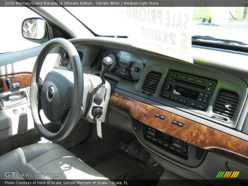 Vibrant White / Medium Light Stone 2009 Mercury Grand Marquis LS Ultimate Edition