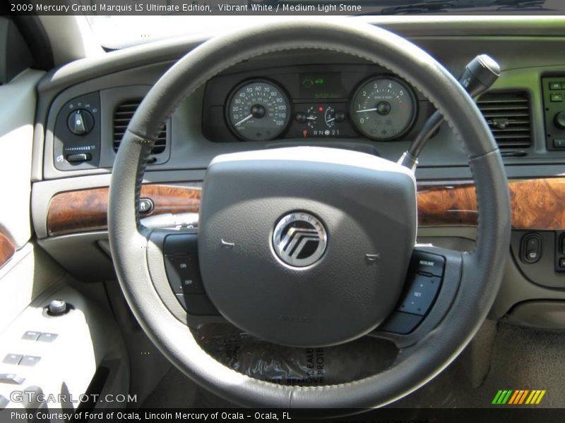 Vibrant White / Medium Light Stone 2009 Mercury Grand Marquis LS Ultimate Edition