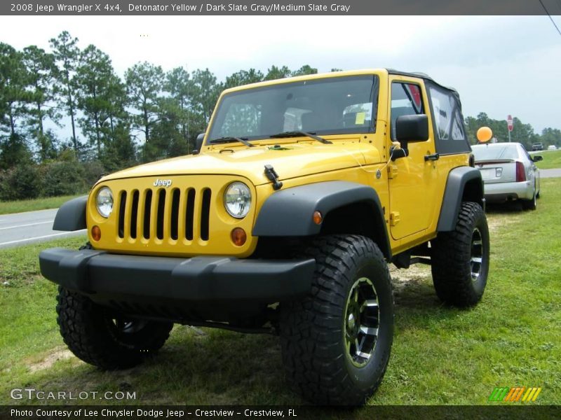 Detonator Yellow / Dark Slate Gray/Medium Slate Gray 2008 Jeep Wrangler X 4x4