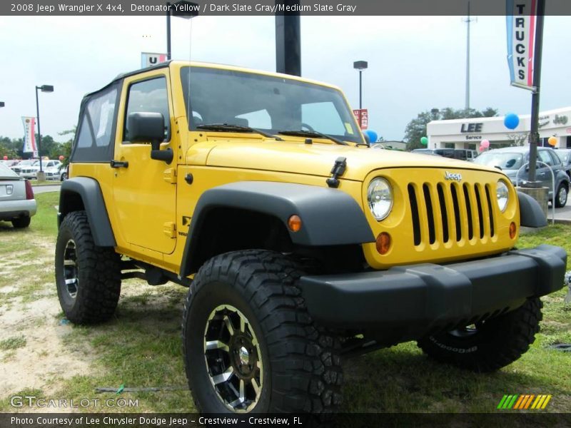 Detonator Yellow / Dark Slate Gray/Medium Slate Gray 2008 Jeep Wrangler X 4x4