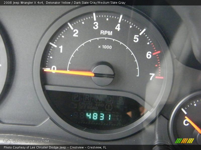Detonator Yellow / Dark Slate Gray/Medium Slate Gray 2008 Jeep Wrangler X 4x4