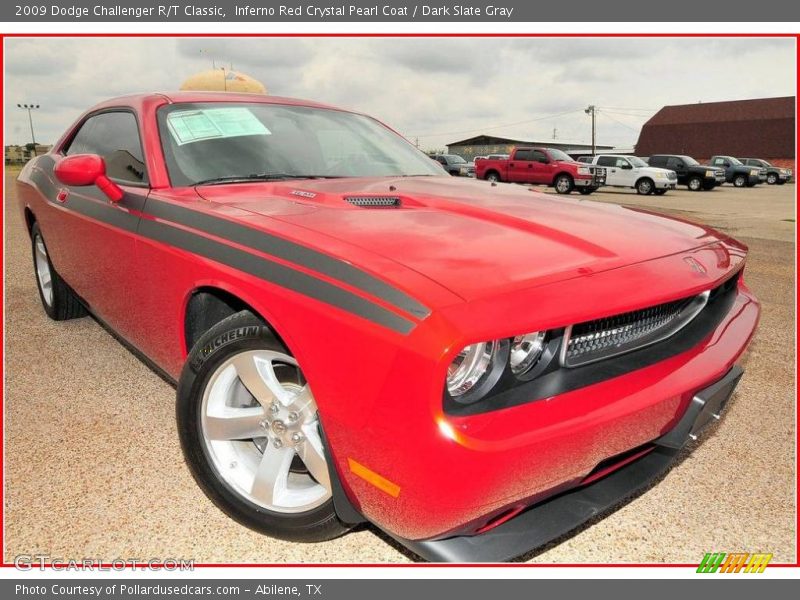 Inferno Red Crystal Pearl Coat / Dark Slate Gray 2009 Dodge Challenger R/T Classic
