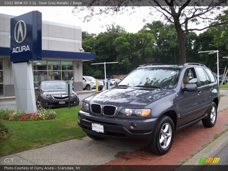 Steel Grey Metallic / Beige 2002 BMW X5 3.0i