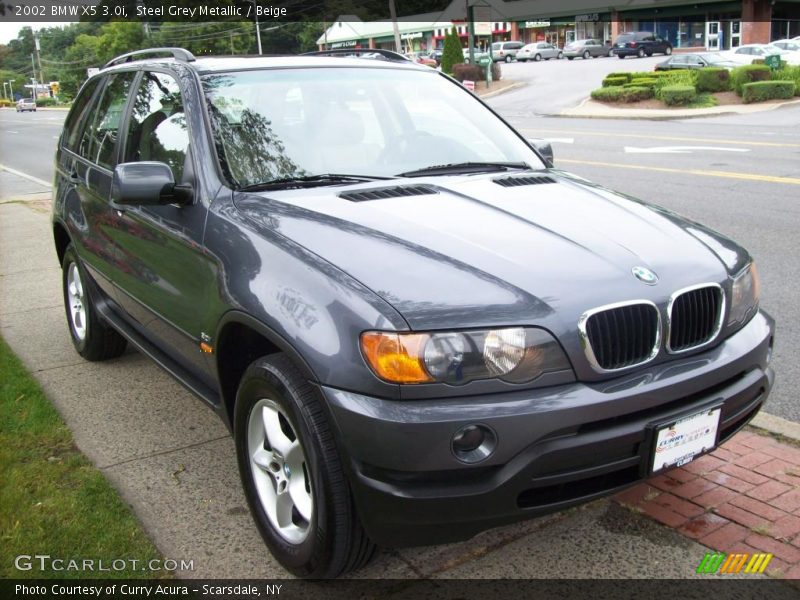 Steel Grey Metallic / Beige 2002 BMW X5 3.0i