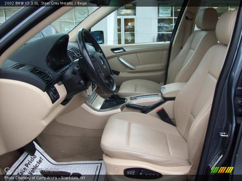 Steel Grey Metallic / Beige 2002 BMW X5 3.0i