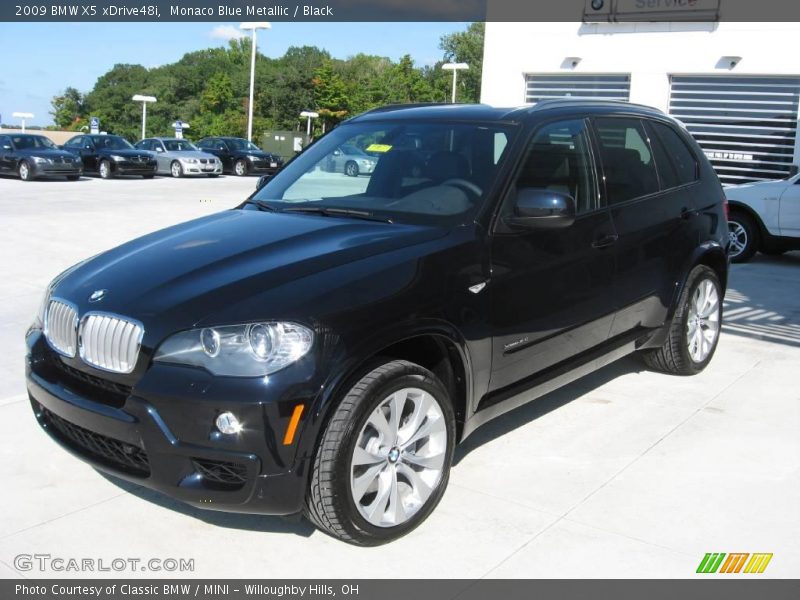 Monaco Blue Metallic / Black 2009 BMW X5 xDrive48i