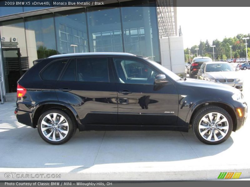 Monaco Blue Metallic / Black 2009 BMW X5 xDrive48i