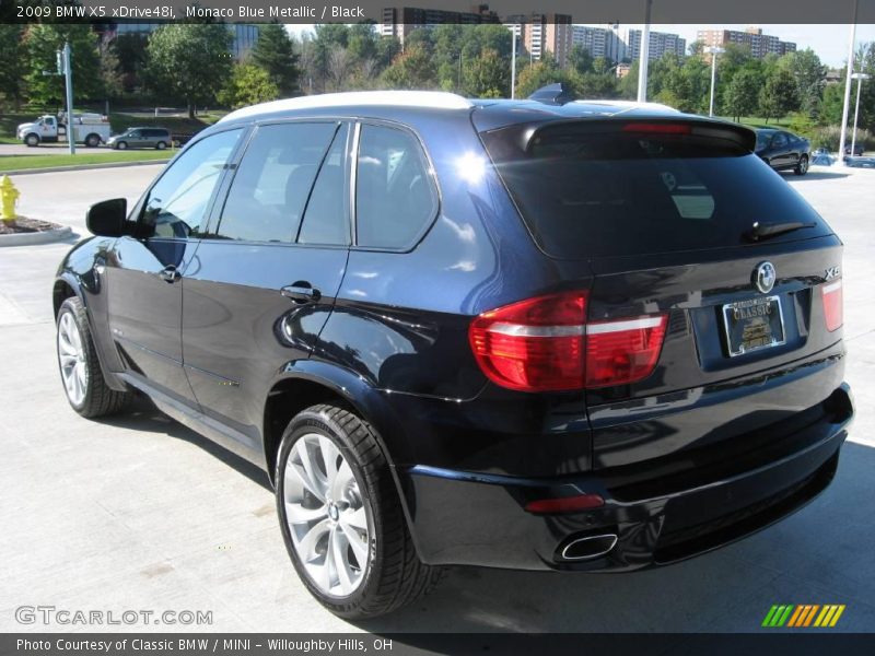 Monaco Blue Metallic / Black 2009 BMW X5 xDrive48i
