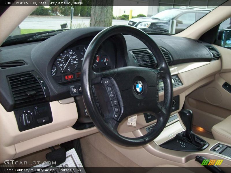 Steel Grey Metallic / Beige 2002 BMW X5 3.0i