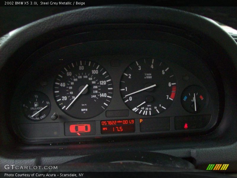 Steel Grey Metallic / Beige 2002 BMW X5 3.0i