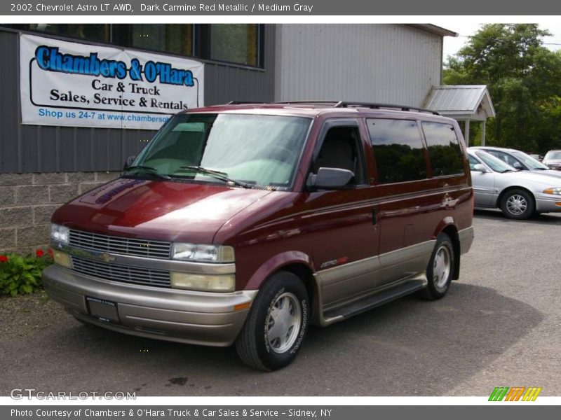 Dark Carmine Red Metallic / Medium Gray 2002 Chevrolet Astro LT AWD