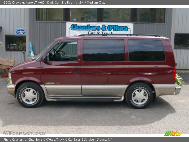Dark Carmine Red Metallic / Medium Gray 2002 Chevrolet Astro LT AWD
