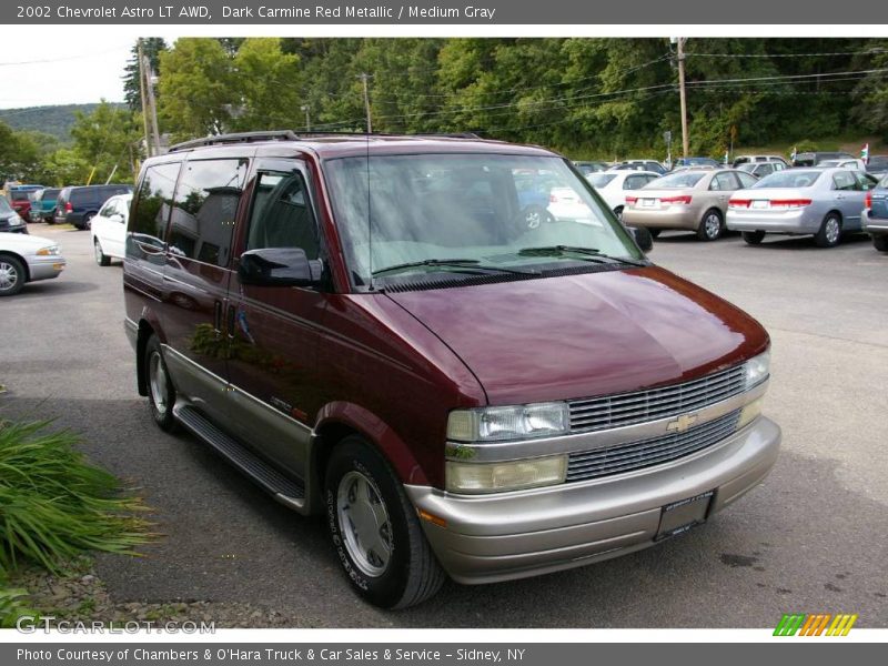 Dark Carmine Red Metallic / Medium Gray 2002 Chevrolet Astro LT AWD