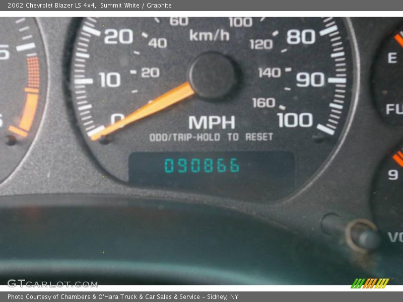 Summit White / Graphite 2002 Chevrolet Blazer LS 4x4
